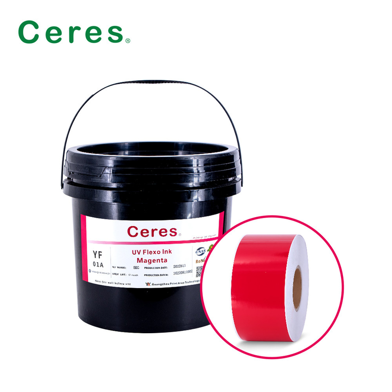 UV Flexo Ink CMYK Và Màu sắc Panton Cho in nhãn