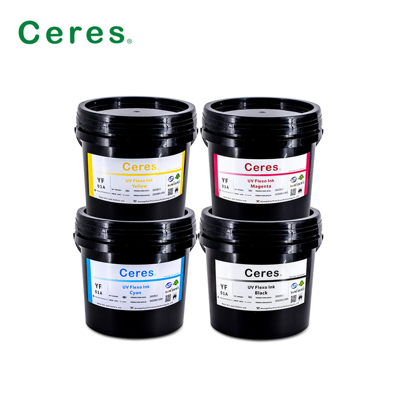 UV Flexo Ink CMYK Và Màu sắc Panton Cho in nhãn