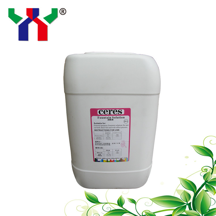 4.5ph 5.5ph Giải pháp nước phun không có cồn Offset in ấn hóa chất UV in ấn sơn