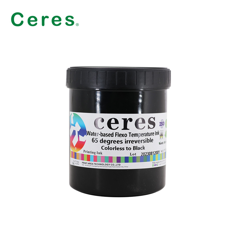 Mực in bảo mật 65 độ không màu đến đen dựa trên nước Flexo không thể đảo ngược Mực nhạy cảm với nhiệt độ