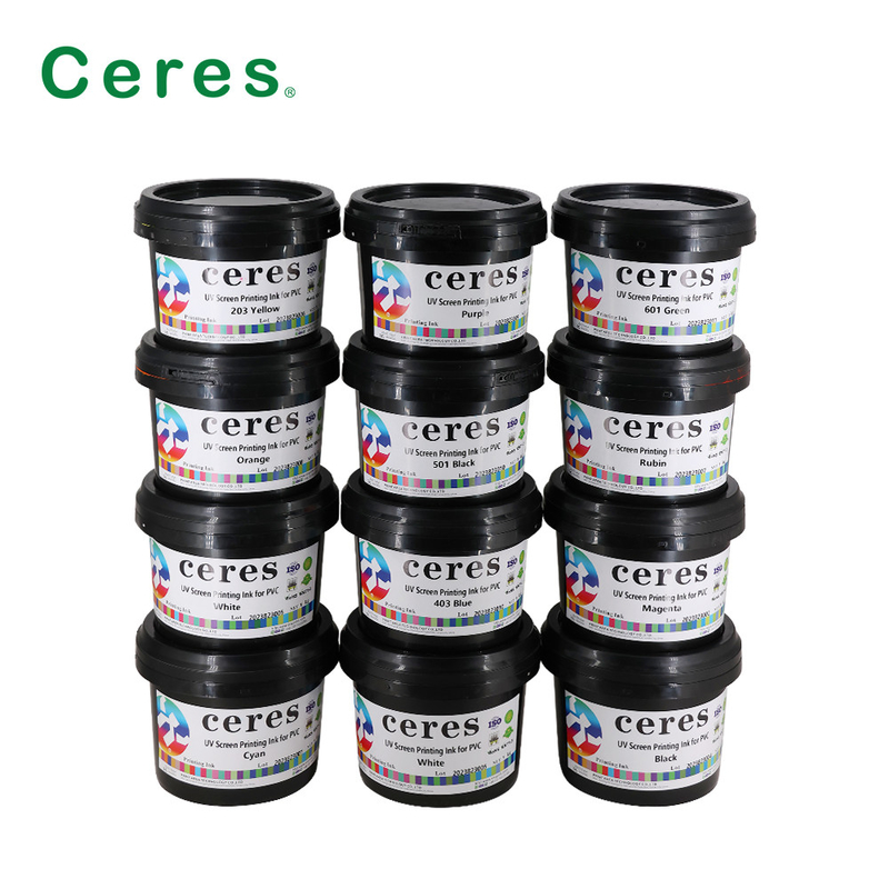 Kháng nước UV Mực in màn hình cho chai PE Độ mịn 2-3um CMYK Màu Pantone