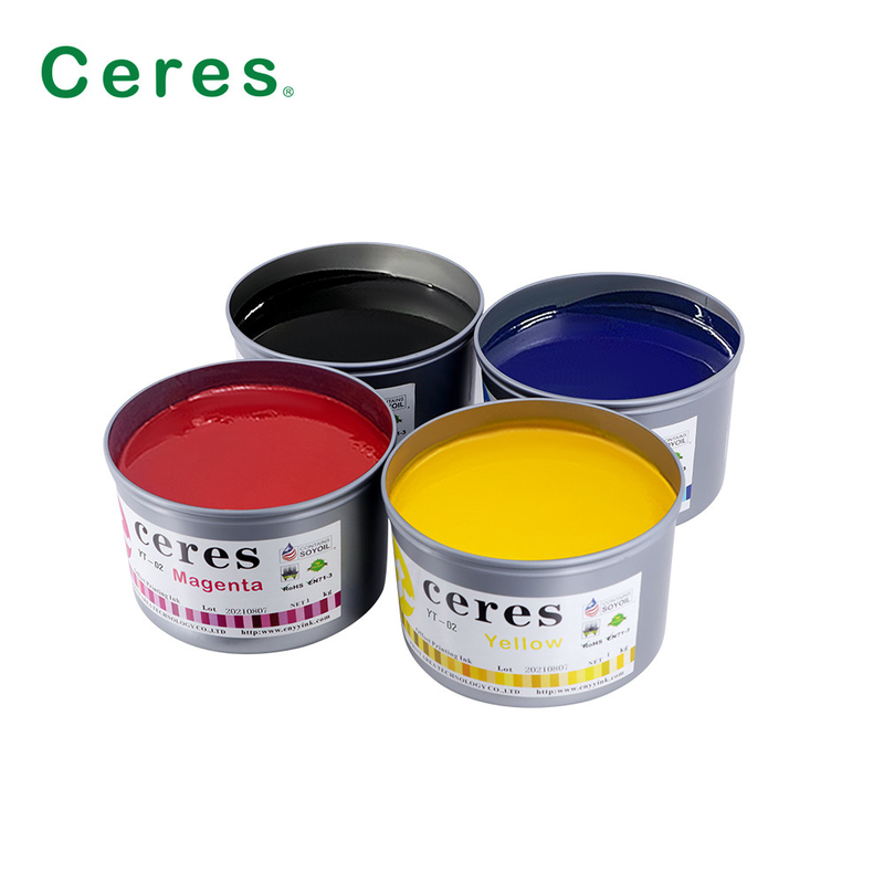 Màu sắc tươi sáng Offset in ấn mực giấy High Gloss Cmyk mực Magenta