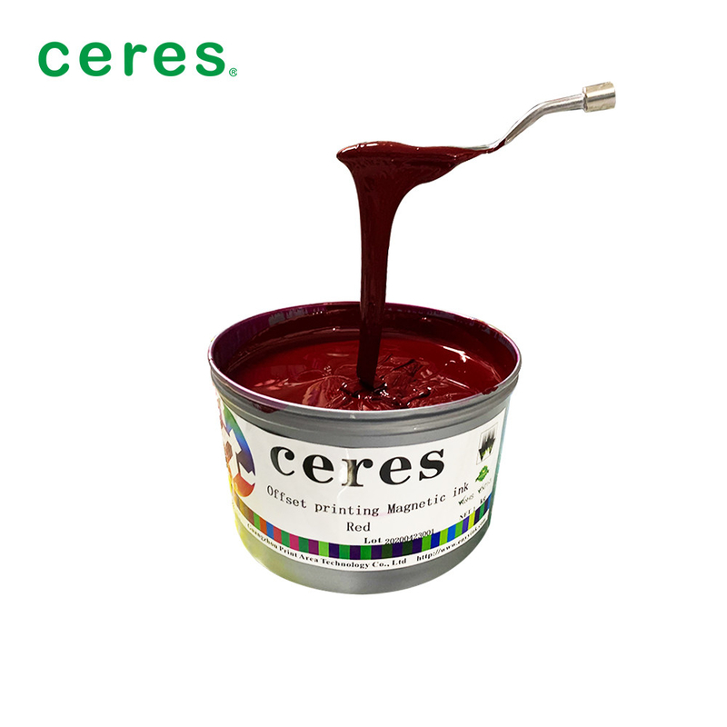 Mực in từ tính Offset Màu đỏ 1Kg / có thể khô bình thường