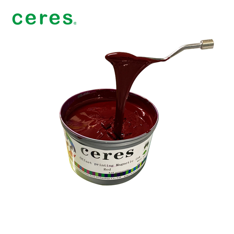 Mực in từ tính Offset Màu đỏ 1Kg / có thể khô bình thường