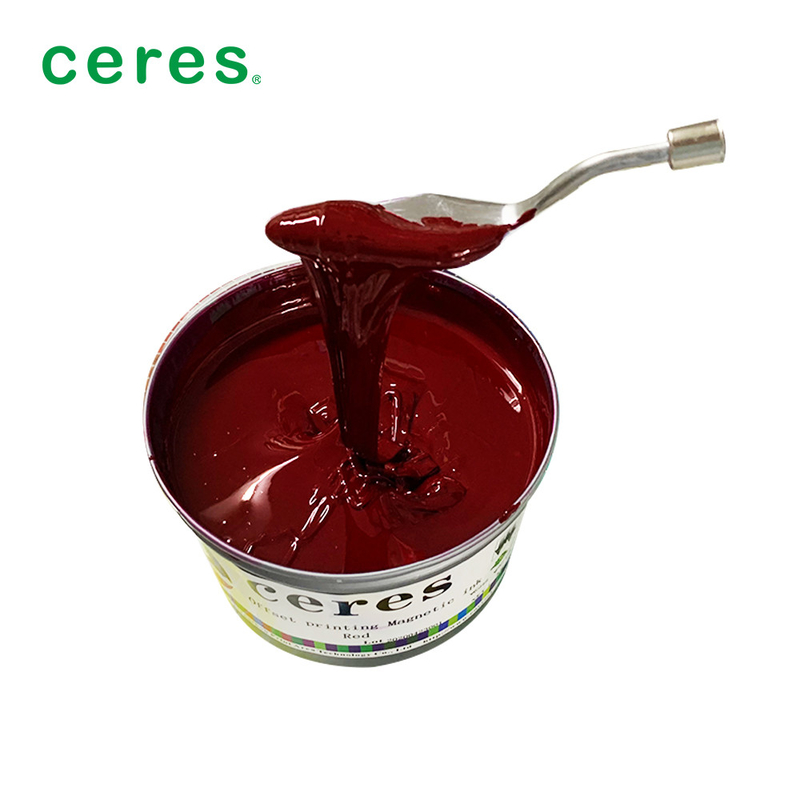 Mực in từ tính Offset Màu đỏ 1Kg / có thể khô bình thường