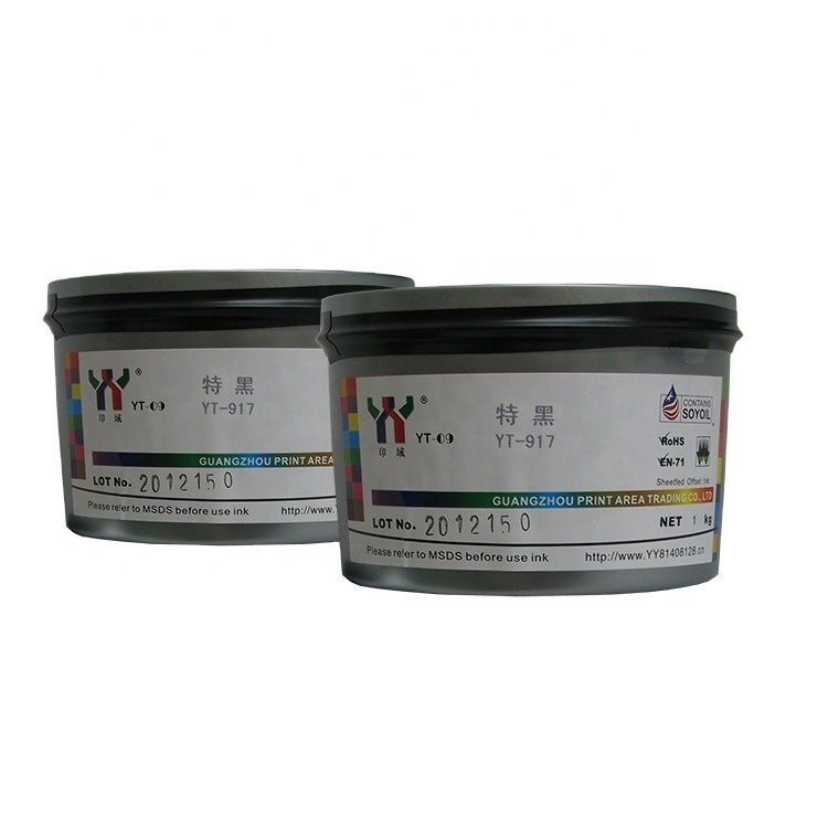 Mực in offset UV đen carbon bóng cao cấp cho in bao bì và tạp chí