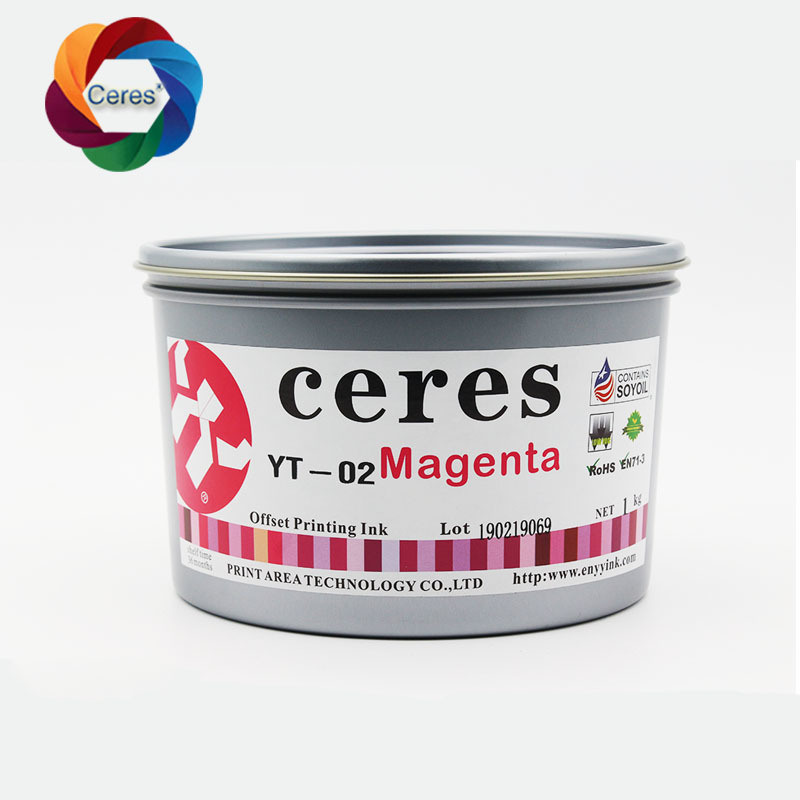 CERES Mực in UV Offset không độc hại nồng độ cao cho giấy CMYK Màu sắc 1kg / lon