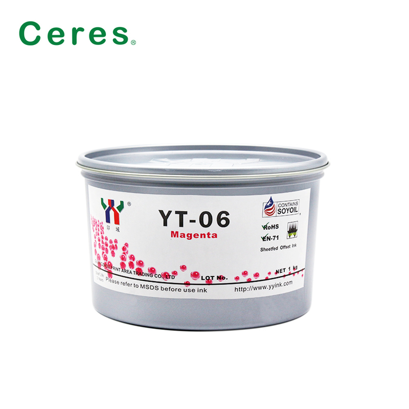 Ceres YT-06 Mực in Offset dựa trên dung môi cho melamine với gói 1KG / CAN và chất lượng A +
