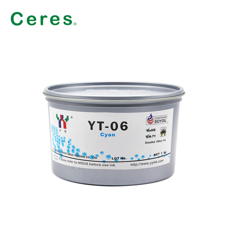 Ceres YT-06 Mực in Offset dựa trên dung môi cho melamine với gói 1KG / CAN và chất lượng A +
