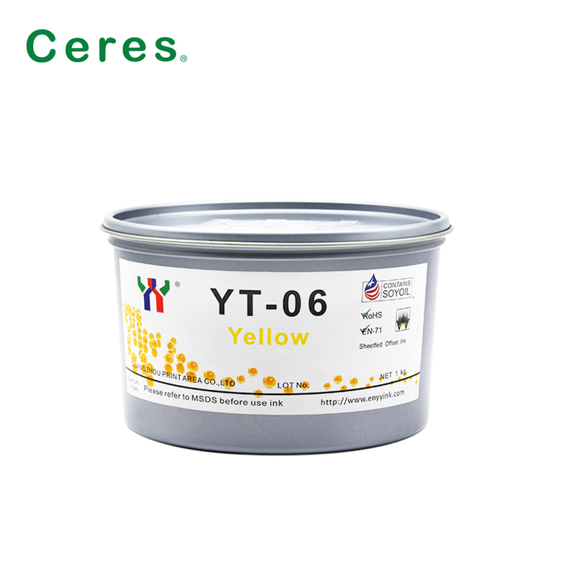 Ceres YT-06 Mực in Offset dựa trên dung môi cho melamine với gói 1KG / CAN và chất lượng A +