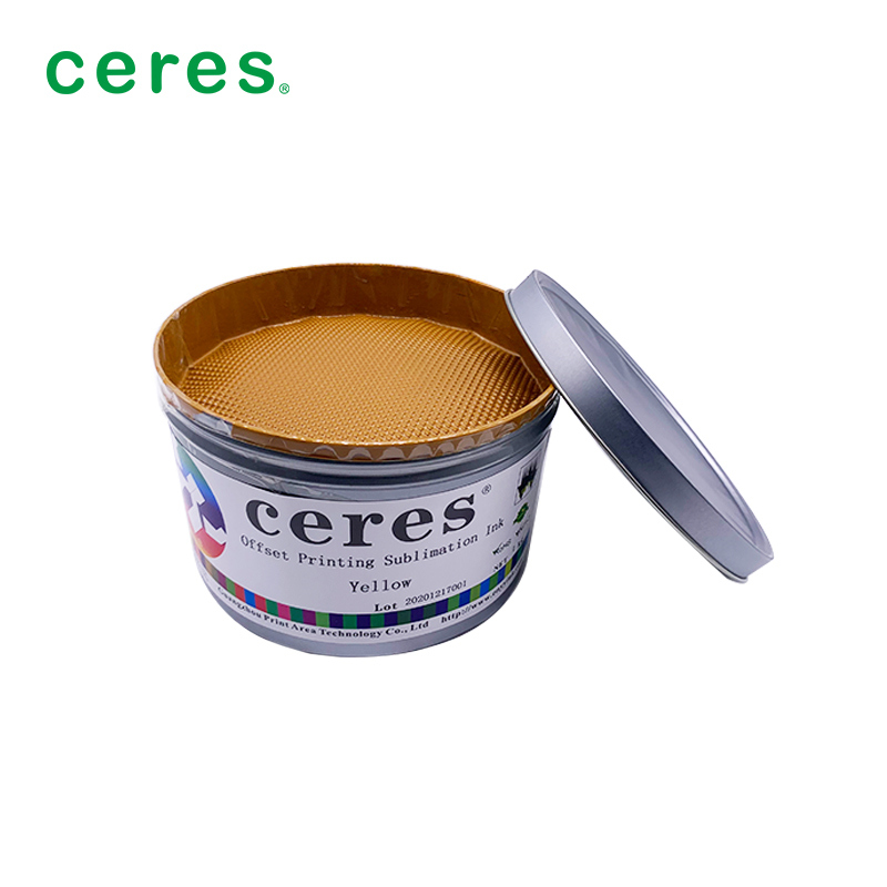 Mực in chuyển nhiệt màu Magenta cho in offset với nhiệt độ chuyển 180-220 độ C và định lượng giấy 70-110 gram, ít khác biệt màu sắc