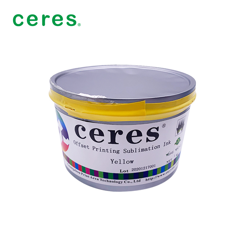 Mực in chuyển nhiệt màu Magenta cho in offset với nhiệt độ chuyển 180-220 độ C và định lượng giấy 70-110 gram, ít khác biệt màu sắc