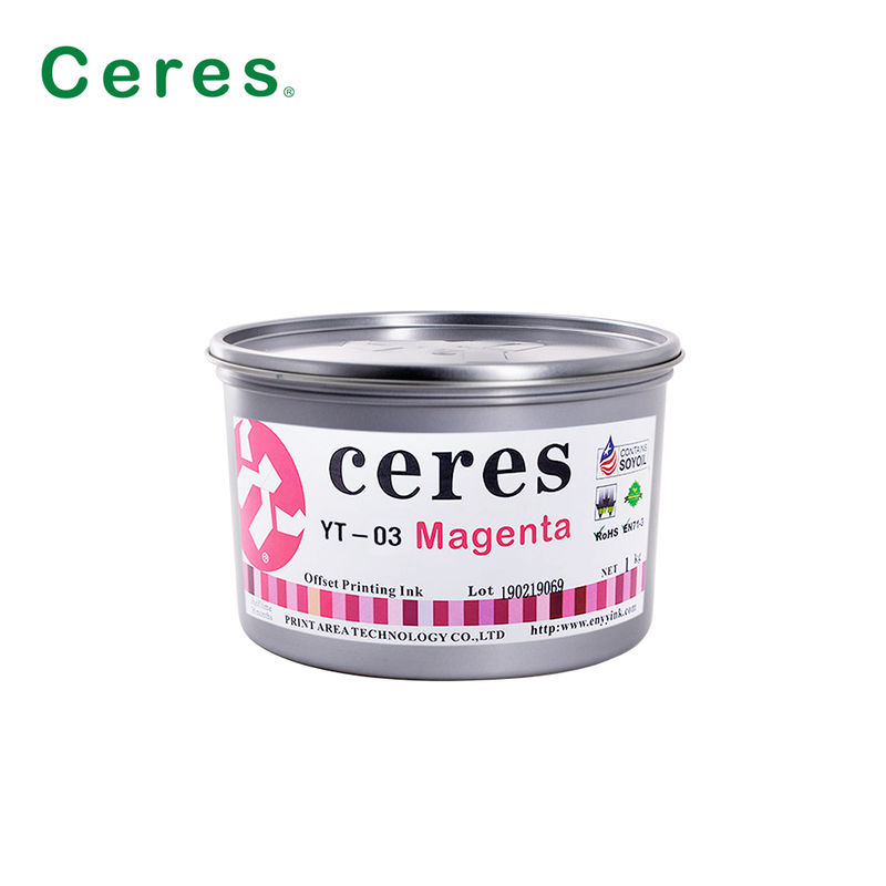 Hòa hợp với môi trường EN71-3 Mực in Offset dựa trên dung môi YT-03 CMYK Mực in chất lượng cao