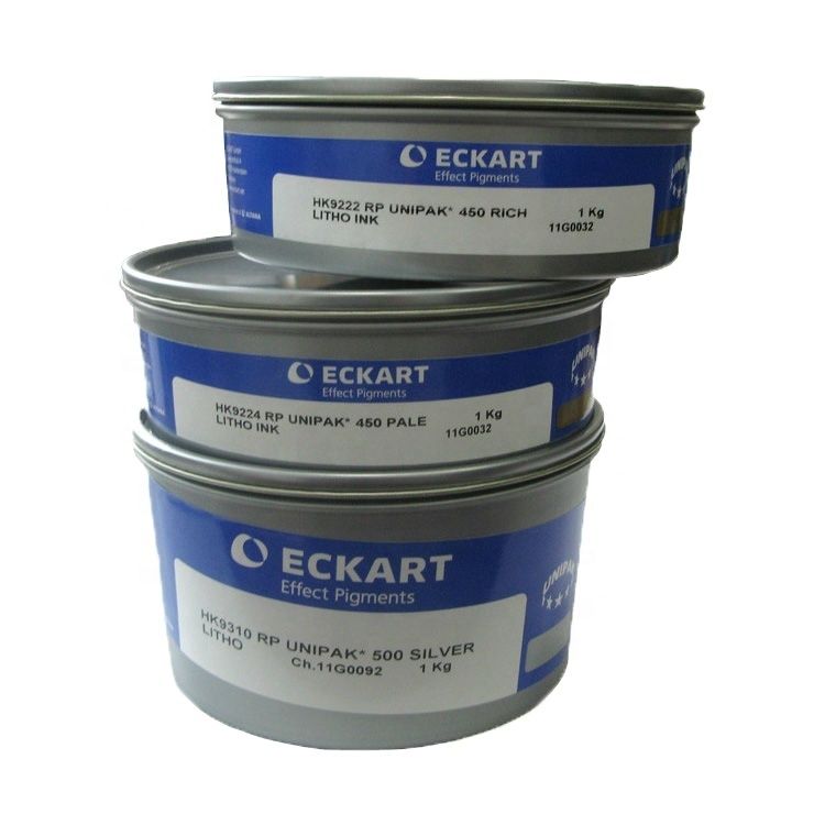 Đức Eckart chất lượng cao vàng và bạc chất hòa tan mực Offset dựa trên 1kg/thùng cho in giấy bằng tấm