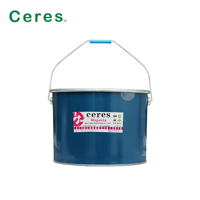 Web Coldset Offset Printing Ink cho in báo với chuyển tần mạnh trong đóng gói thùng sắt