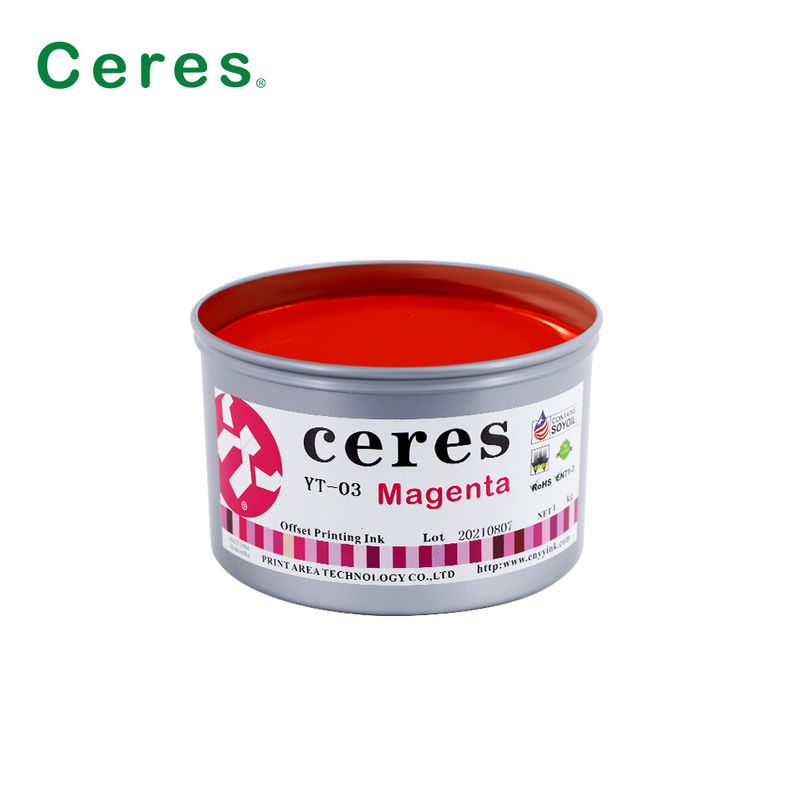 Ceres YT-03 Khô nhanh, thân thiện với môi trường, sáng cao, mực đệm đậu nành cho in CMYK