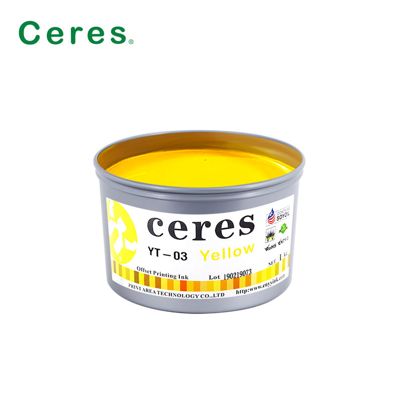 Ceres YT-03 Khô nhanh, thân thiện với môi trường, sáng cao, mực đệm đậu nành cho in CMYK