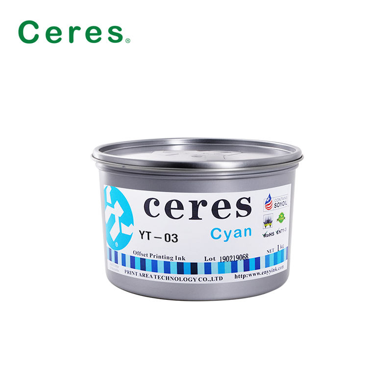 Ceres YT-03 Khô nhanh, thân thiện với môi trường, sáng cao, mực đệm đậu nành cho in CMYK