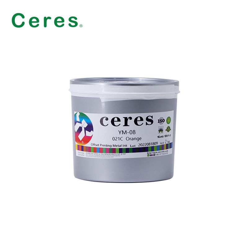 UV Curing Orange Offset Printing Ink cho hộp mỹ phẩm YM-08 021C Mực in kim loại