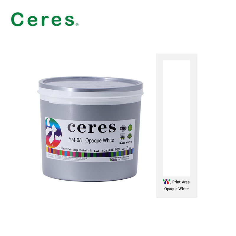 YM-08 Mực UV Trắng Đục In Offset cho Kim loại có Khả năng Chịu nhiệt khi Nấu