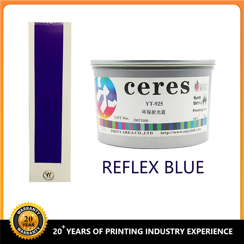 1 Kg Can UV Offset Printing Ink CMYK Reflex Blue Spot Color Ink Dựa trên dung môi