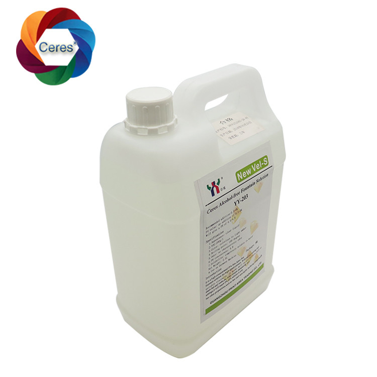 4.5ph 5.5ph Giải pháp nước phun không có cồn Offset in ấn hóa chất UV in ấn sơn