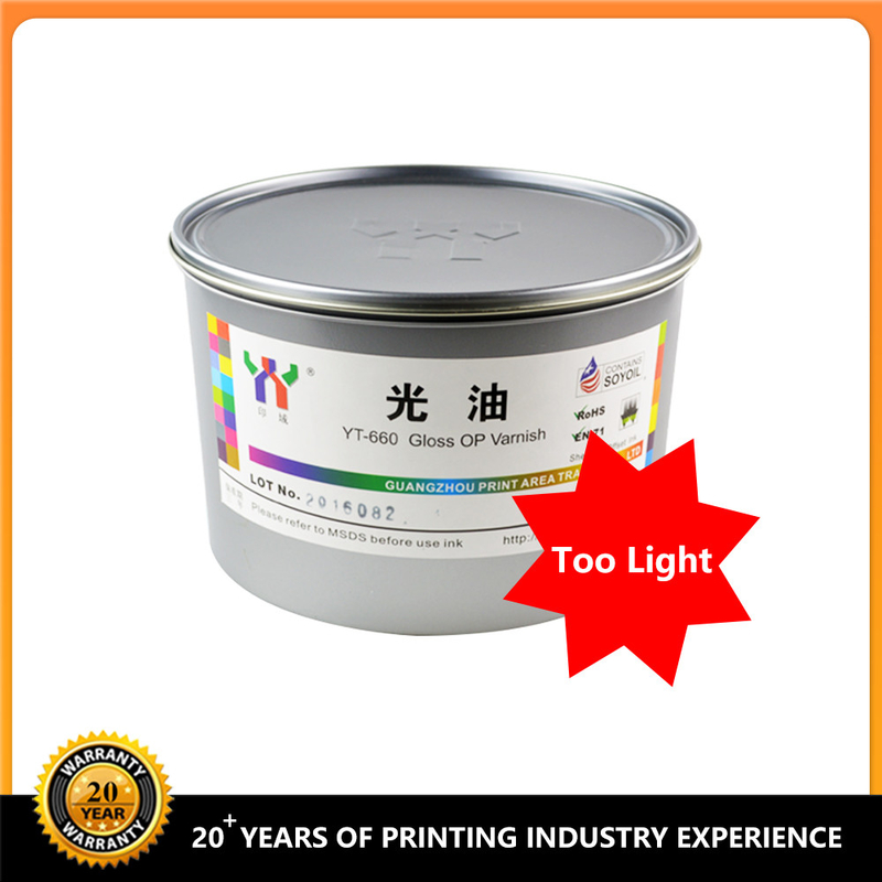 Bức in Offset không cồn hóa chất Glossy Op Varnish Low Odor Clear Matt Varnish