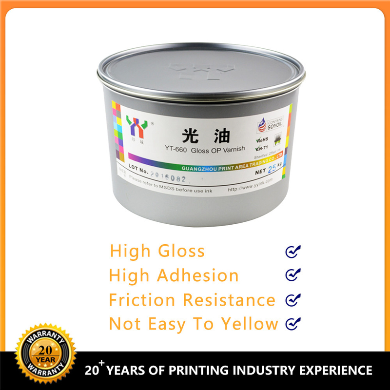 Bức in Offset không cồn hóa chất Glossy Op Varnish Low Odor Clear Matt Varnish