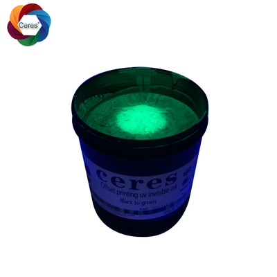 Offset And Screen Printing Security Ink UV Invisible Ink Đen đến màu xanh lá cây